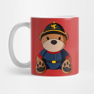 German Officer Teddy Bear Mug